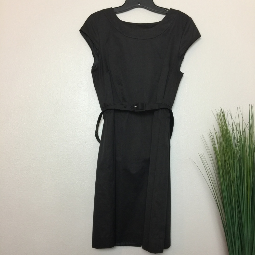 Merona Black Midi Dress with Belt
